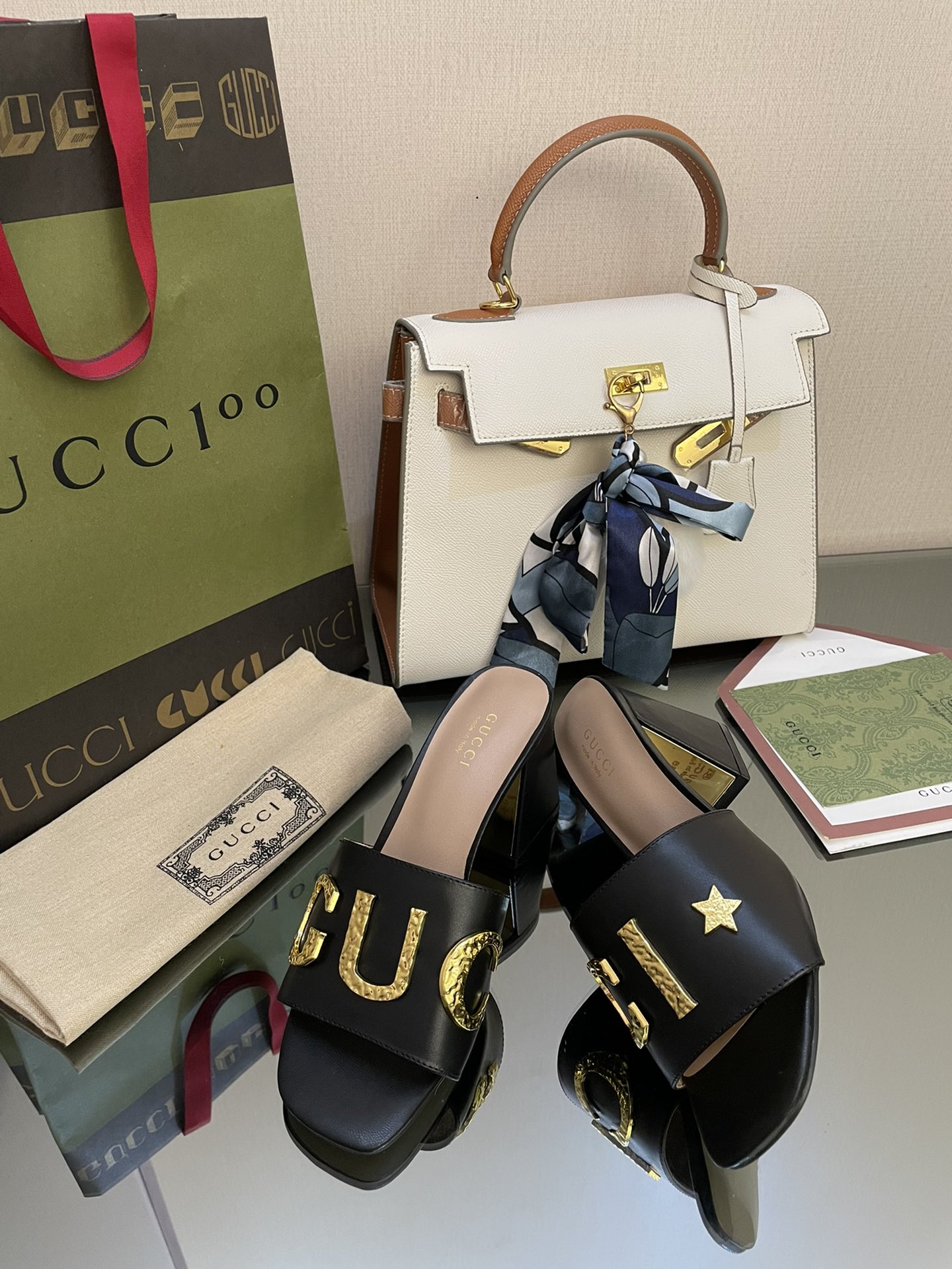 Gvc*1 Women’s ‘Gvc*1’ Slide Sandal Black For Women GG