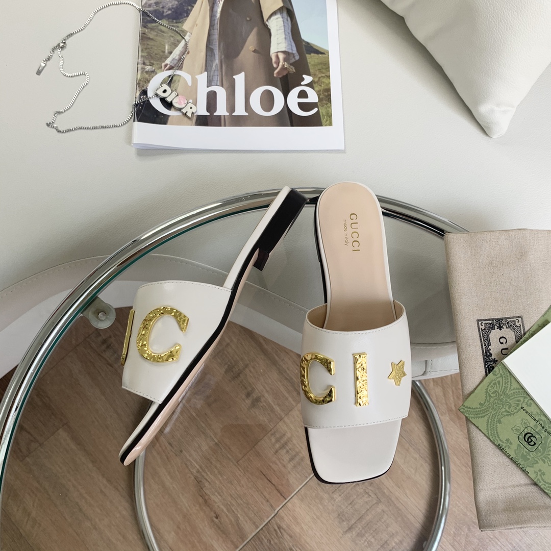 Gvc*1 Women’s ‘Gvc*1’ Slide White For Women GG ‎694858 C9D00 9022