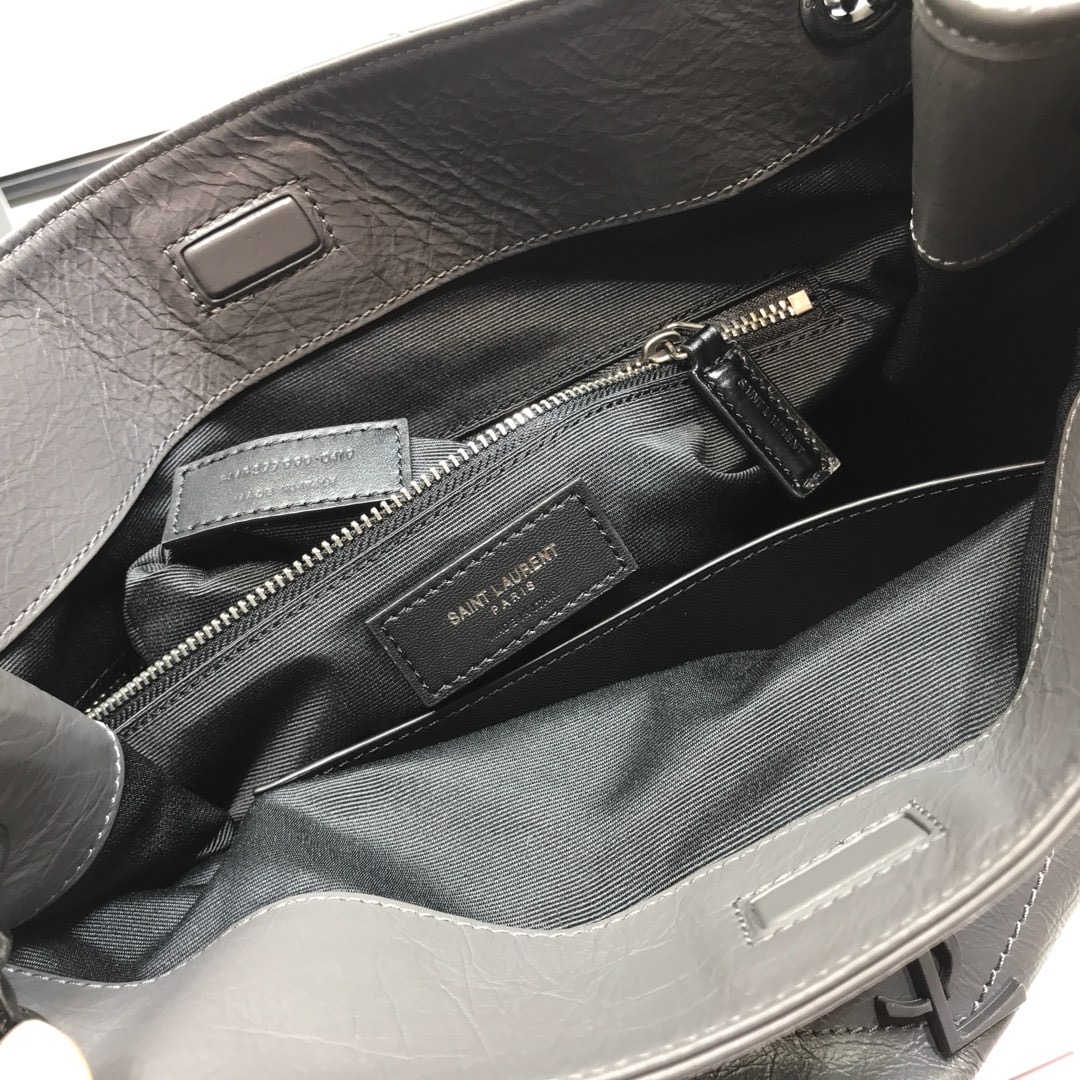 Sa1nt Lau*nt Niki Medium Shopping Bag Gray For Women 12.6in/32cm Y51 577999