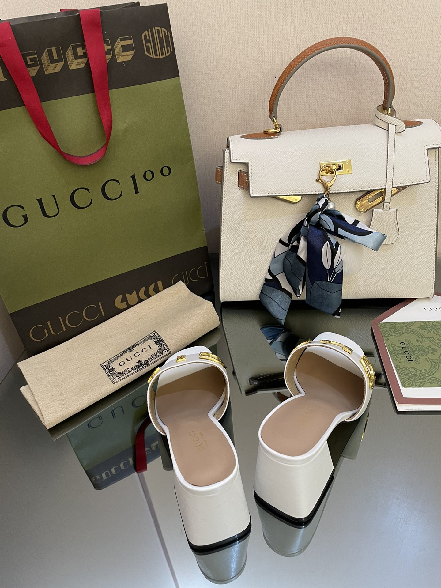 Gvc*1 Women’s ‘Gvc*1’ Slide Sandal White For Women GG