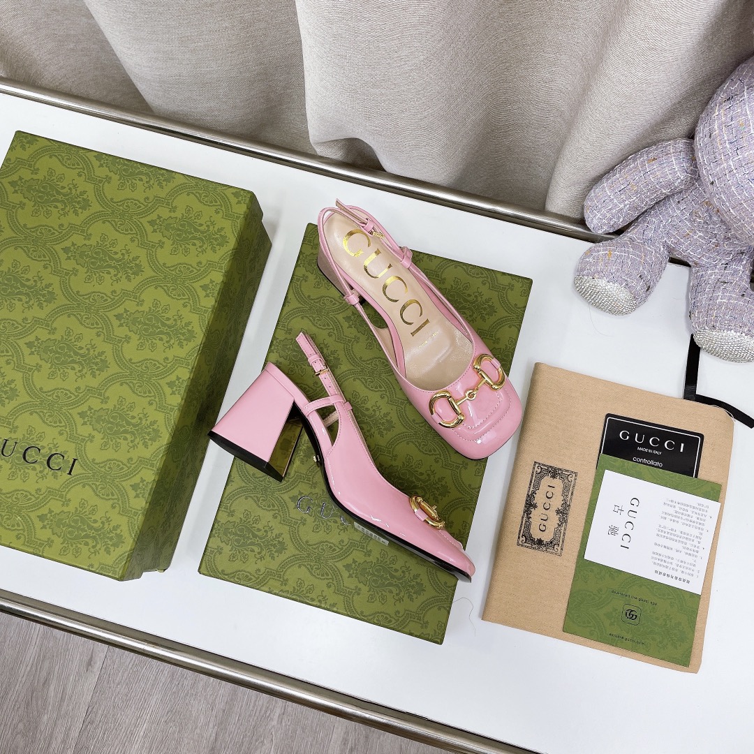 Gvc*1 Women’s Mid-Heel Slingback With Horsebit Light Pink For Women GG 643892 C9D00 6705