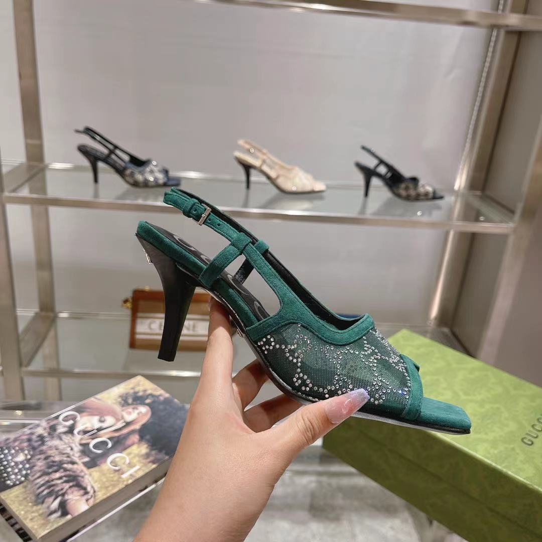 Gvc*1 Women’s GG Slingback Mid-Heel Pump Black For Women GG