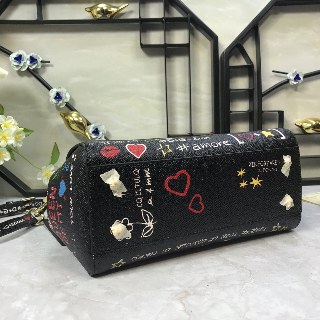 Dolce & Gabbana Medium Sicily Handbag In Dauphine Muticolour For Women 10.2in/26cm DG