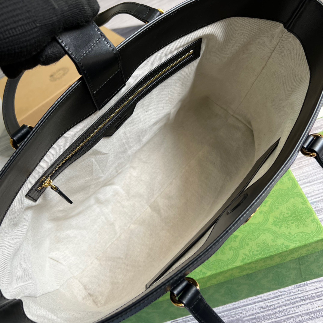 Gvc*1 GG Medium Tote Black For Women, Women’s Bags 15in/38cm GG ‎631685 UM8IG 1000