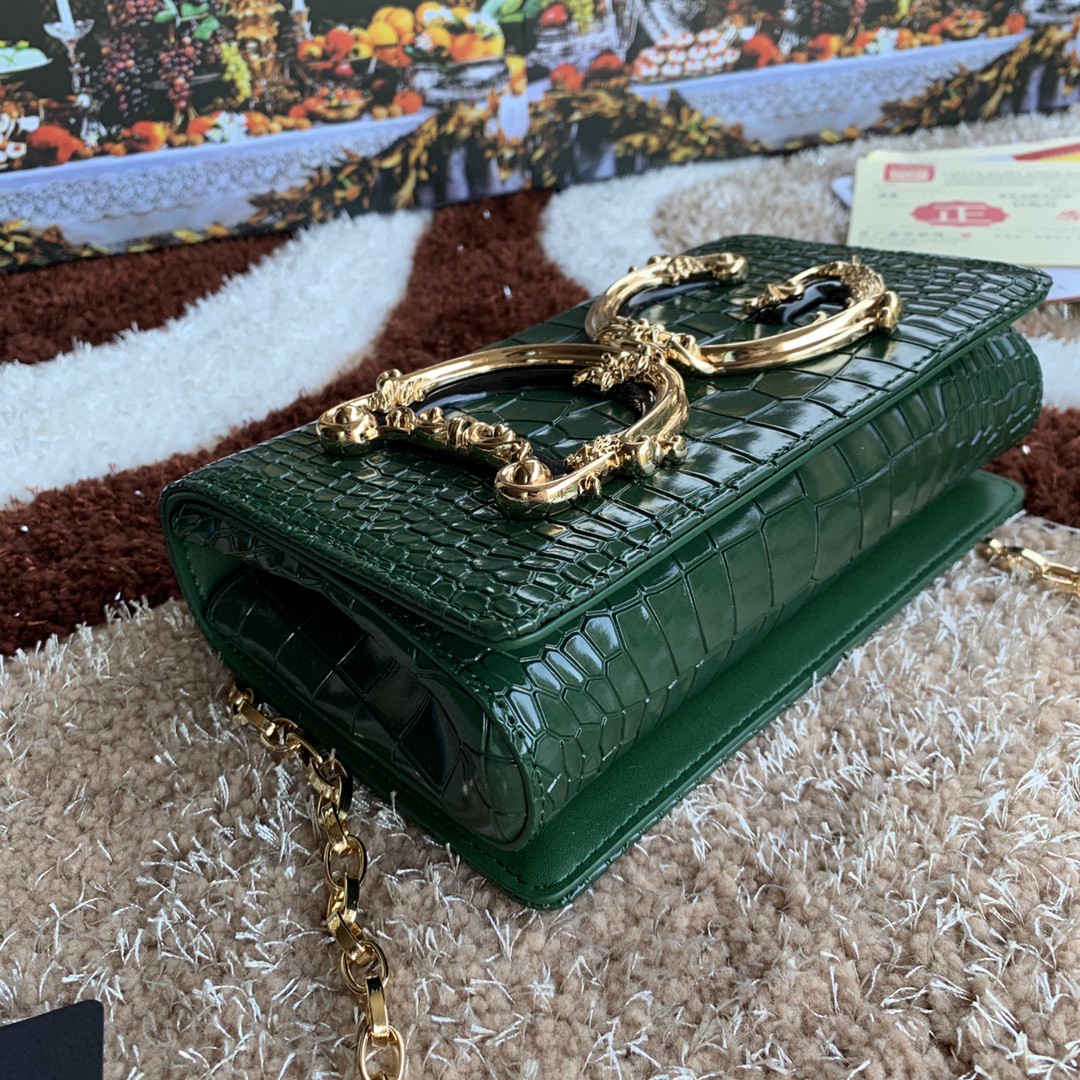 Dolce & Gabbana DG Girls Cross Body Bag Dark Green For Women 8.3in/21cm DG