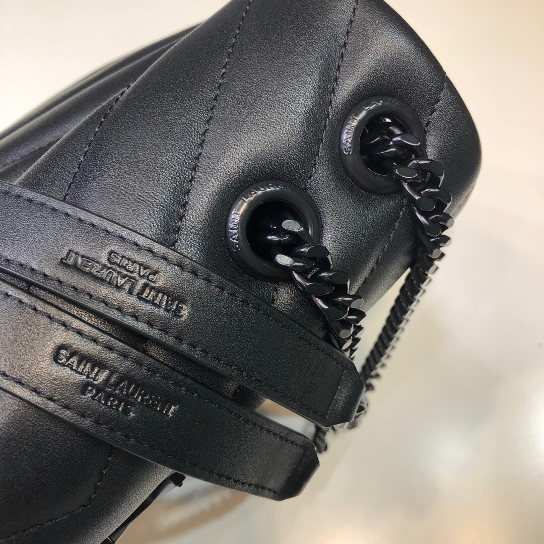 Sa1nt Lau*nt Loulou Small Chain Bag In Matelassé “Y” Black For Women 9.8in/23cm Y51 494699DV7281000