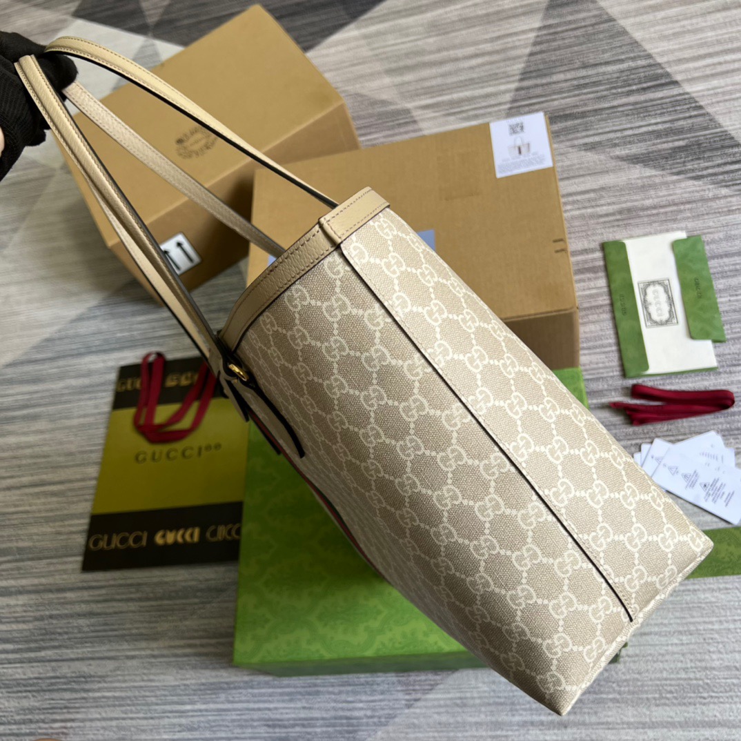 Gvc*1 Ophidia Medium GG Tote Beige For Women, Women’s Bags 15in/38cm GG ‎631685 UULAG 9682