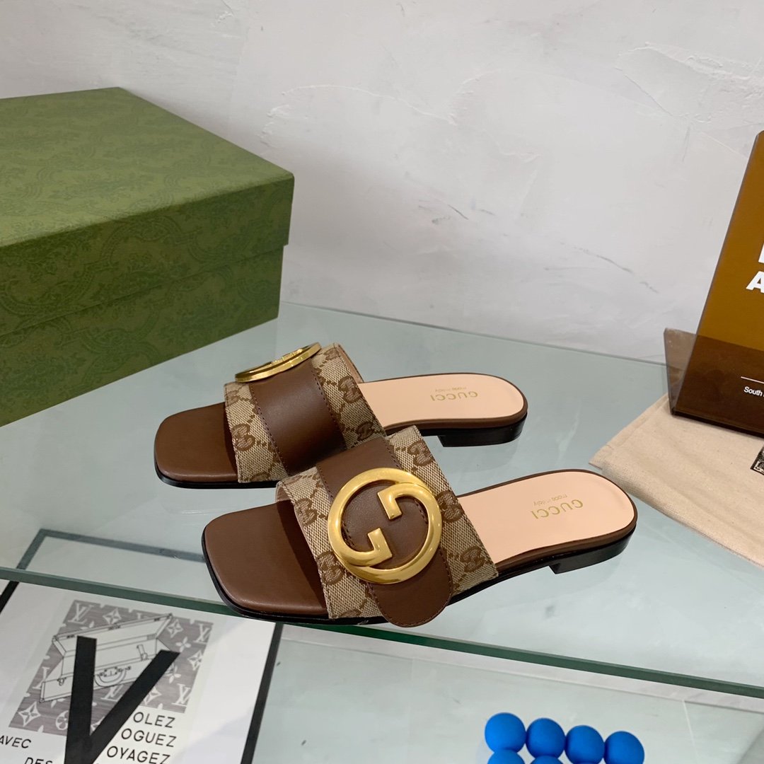 Gvc*1 Blondie Matelasse Canvas Slide Sandal Red For Women GG