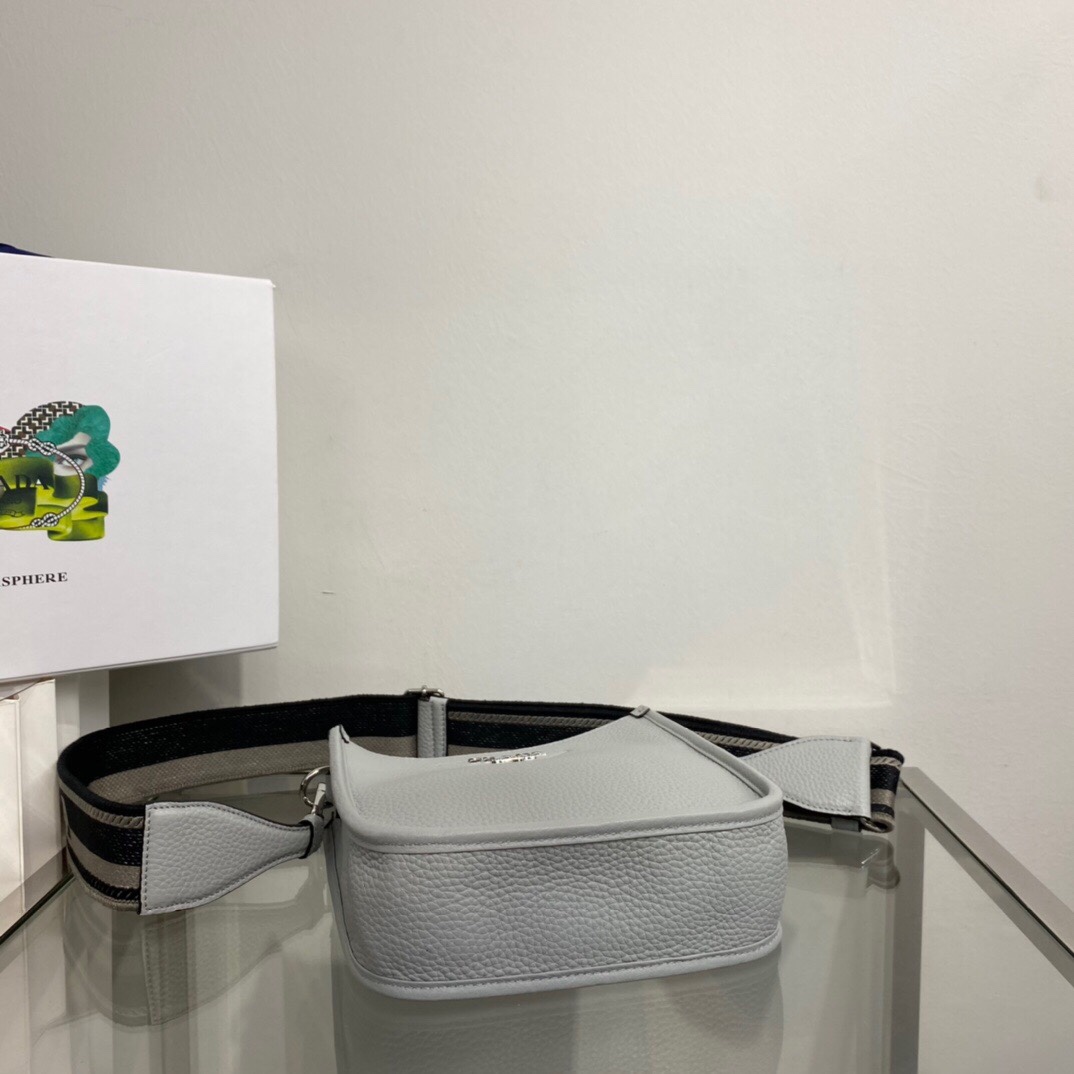 Pra*a Mini Shoulder Bag Grey For Women, Women’s Bags 7.9in/20cm