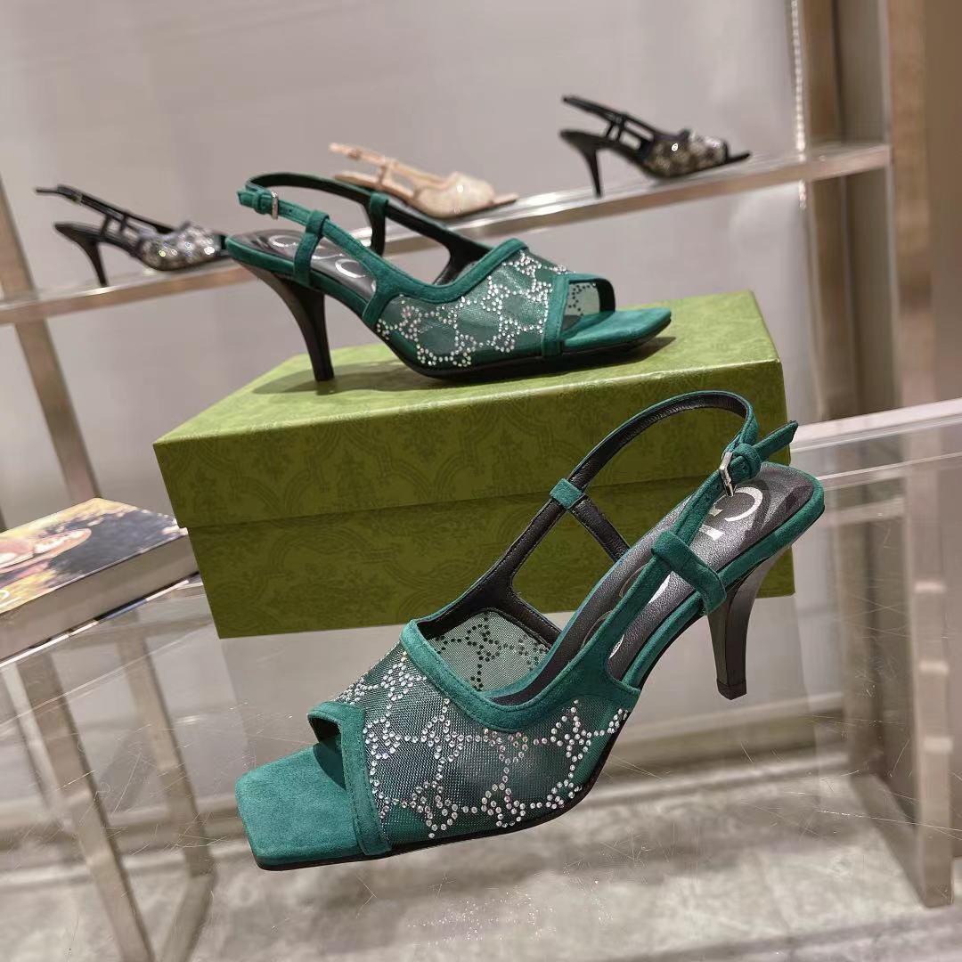 Gvc*1 Women’s GG Slingback Mid-Heel Pump Black For Women GG