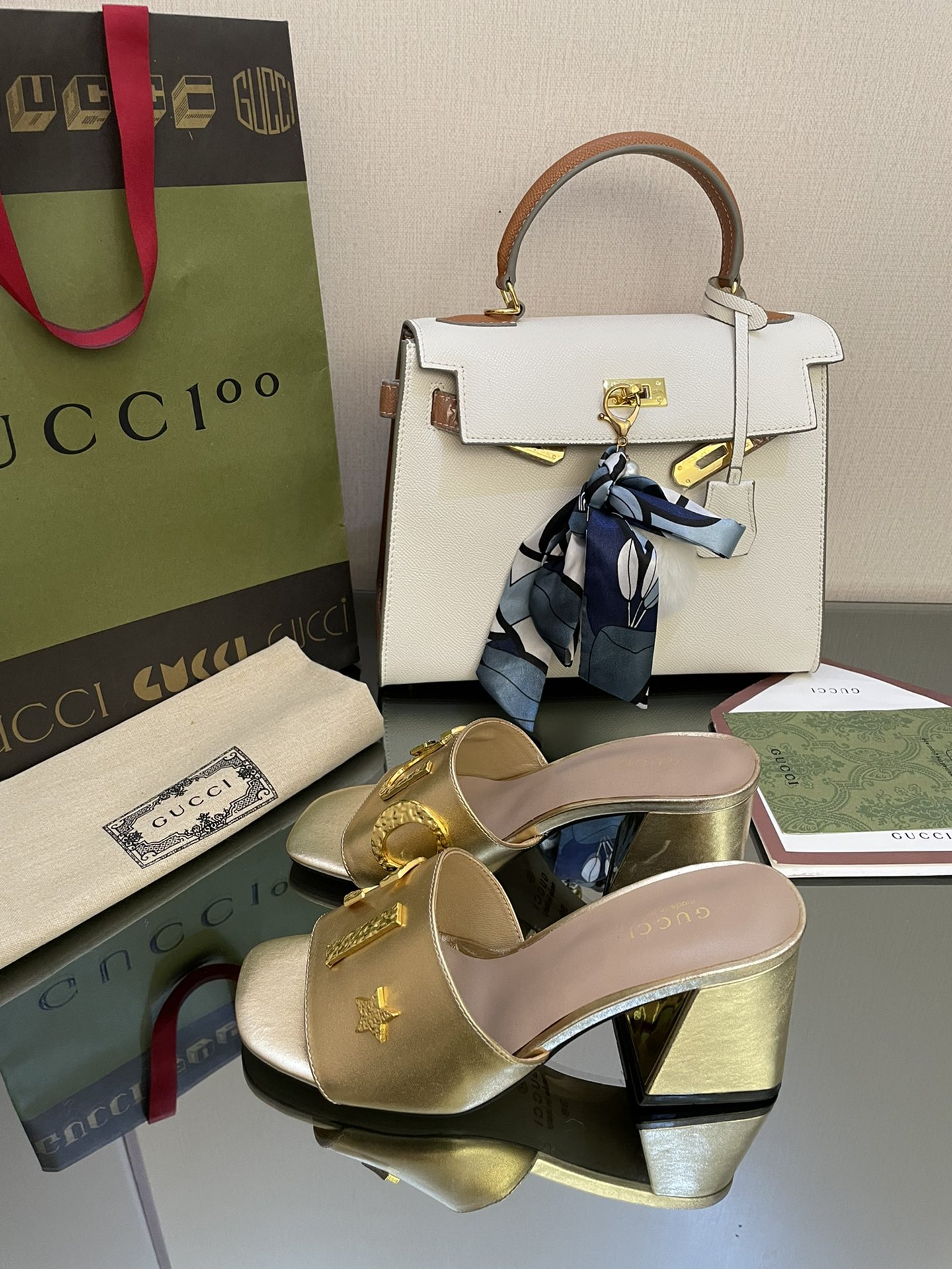 Gvc*1 Women’s ‘Gvc*1’ Slide Sandal Gold For Women GG