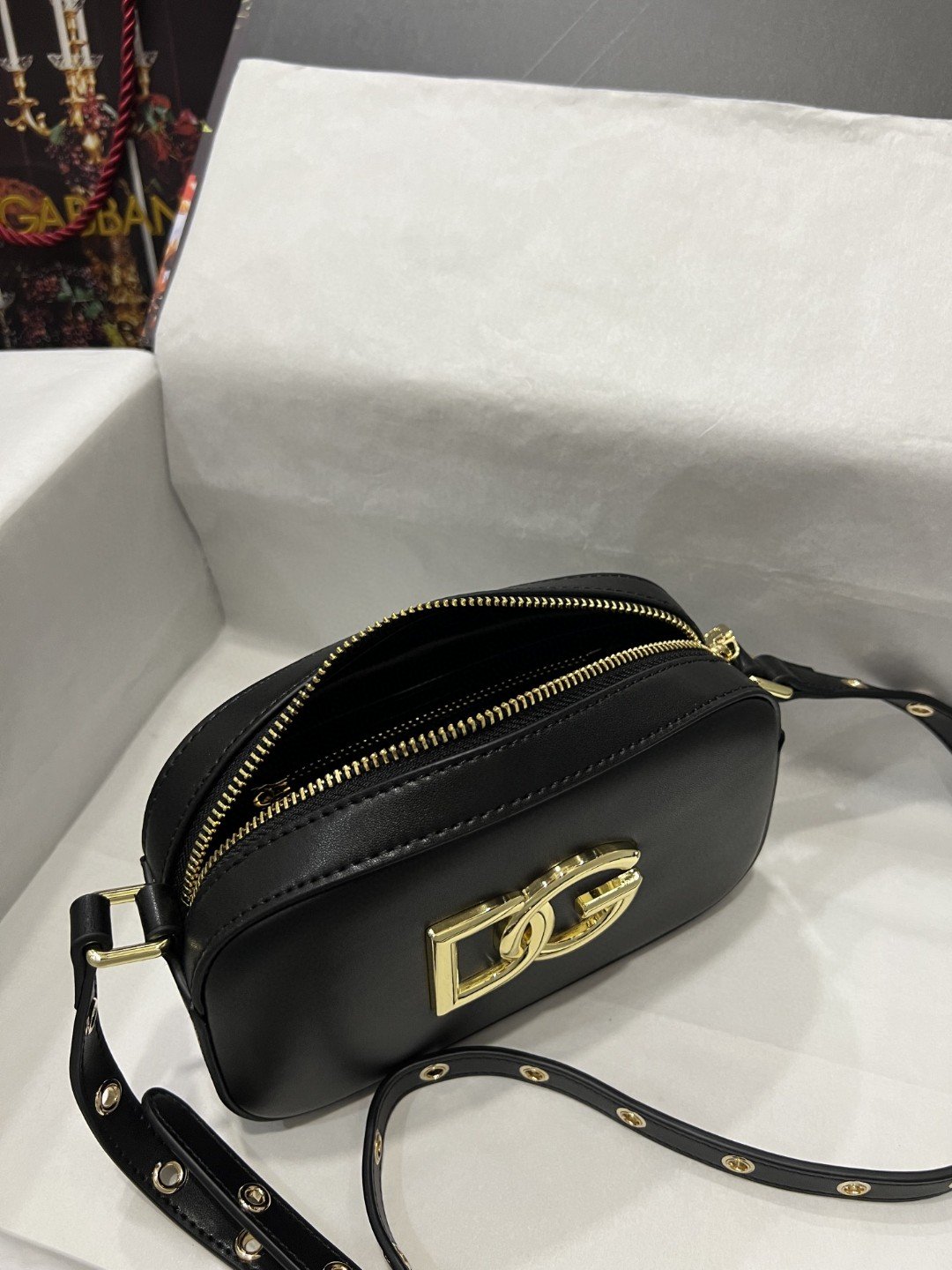 Dolce & Gabbana Crossbody 3.5 Bag Black For Women 7.5in/19cm DG BB7095AW57680999