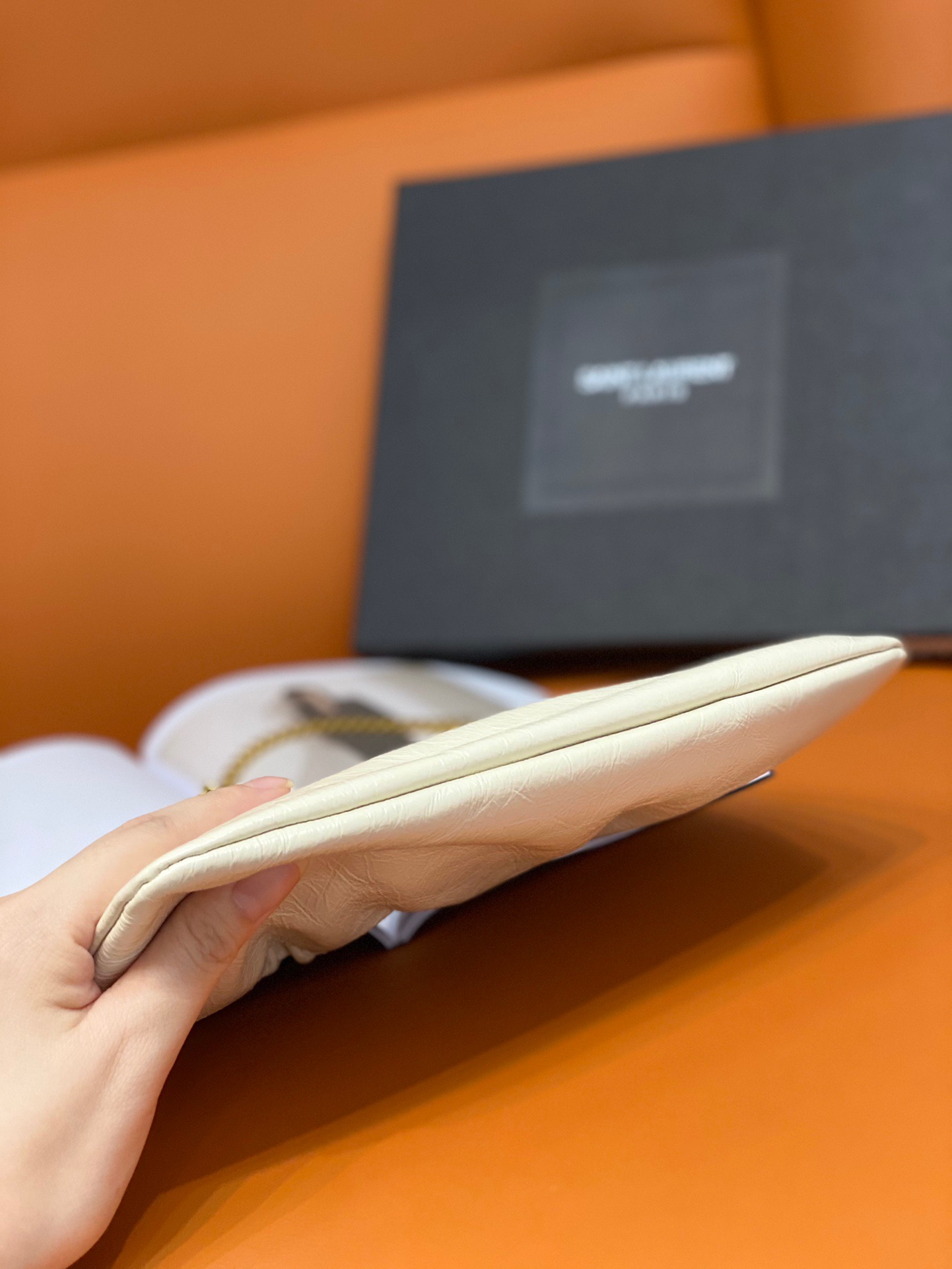 Sa1nt Lau*nt Mini Shoulder Bag White For Women 9.5in/24cm P00596048