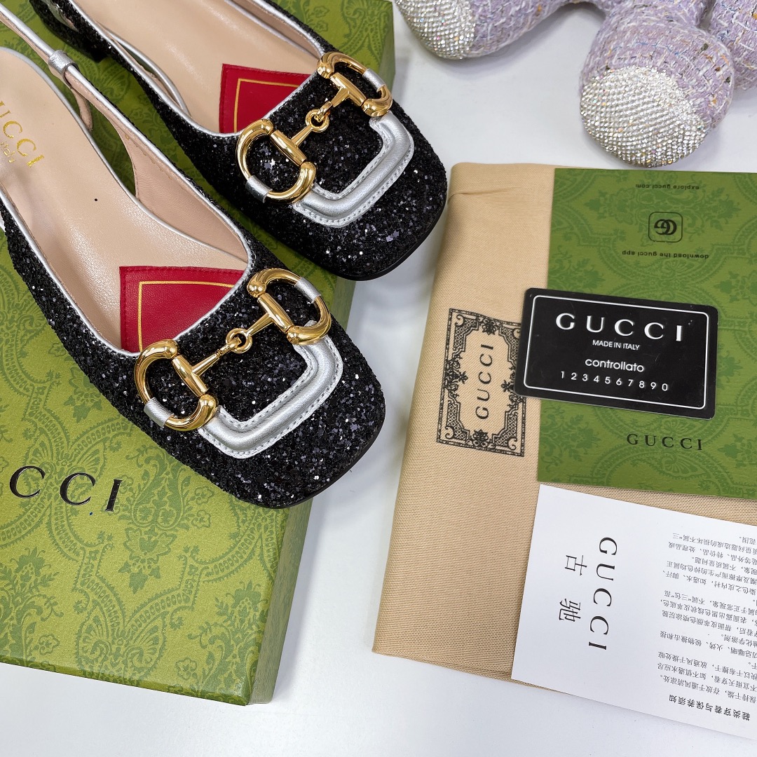 Gvc*1 Lovelight Slingback With Horsebit Black For Women GG