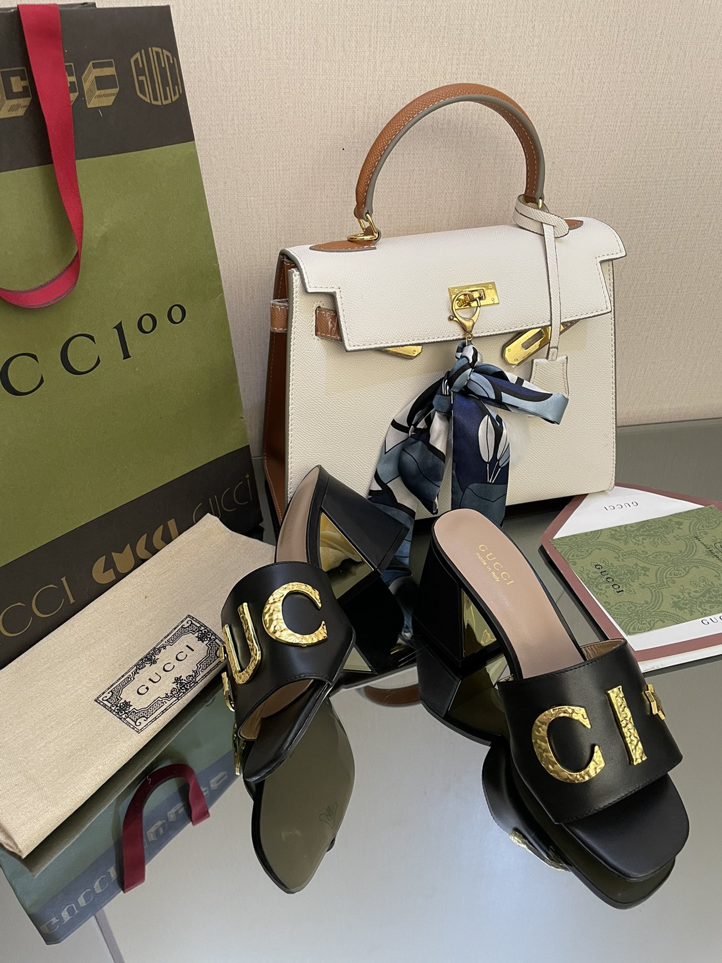 Gvc*1 Women’s ‘Gvc*1’ Slide Sandal Black For Women GG