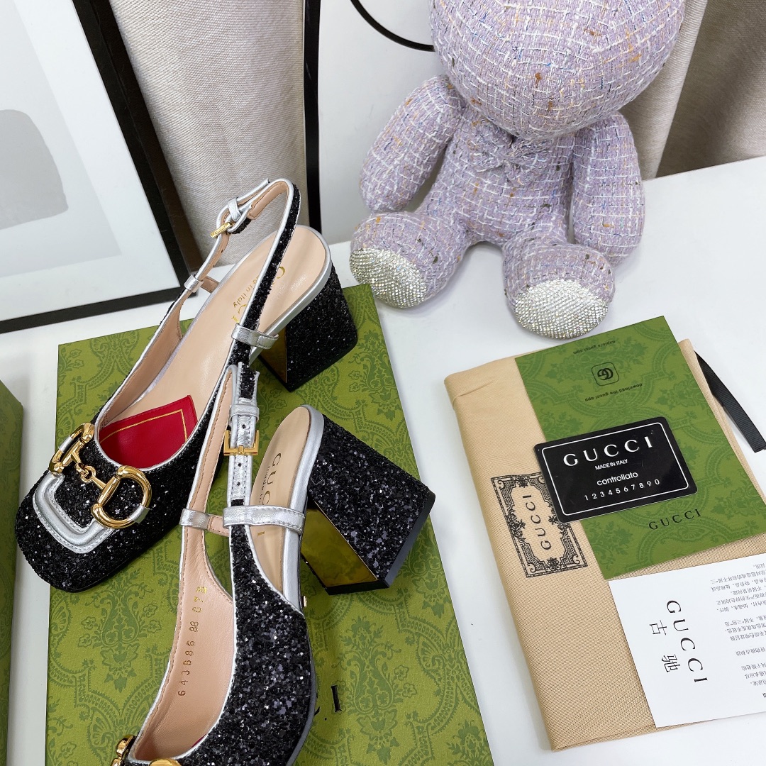 Gvc*1 Lovelight Slingback Mid-Heel With Horsebit Black For Women GG