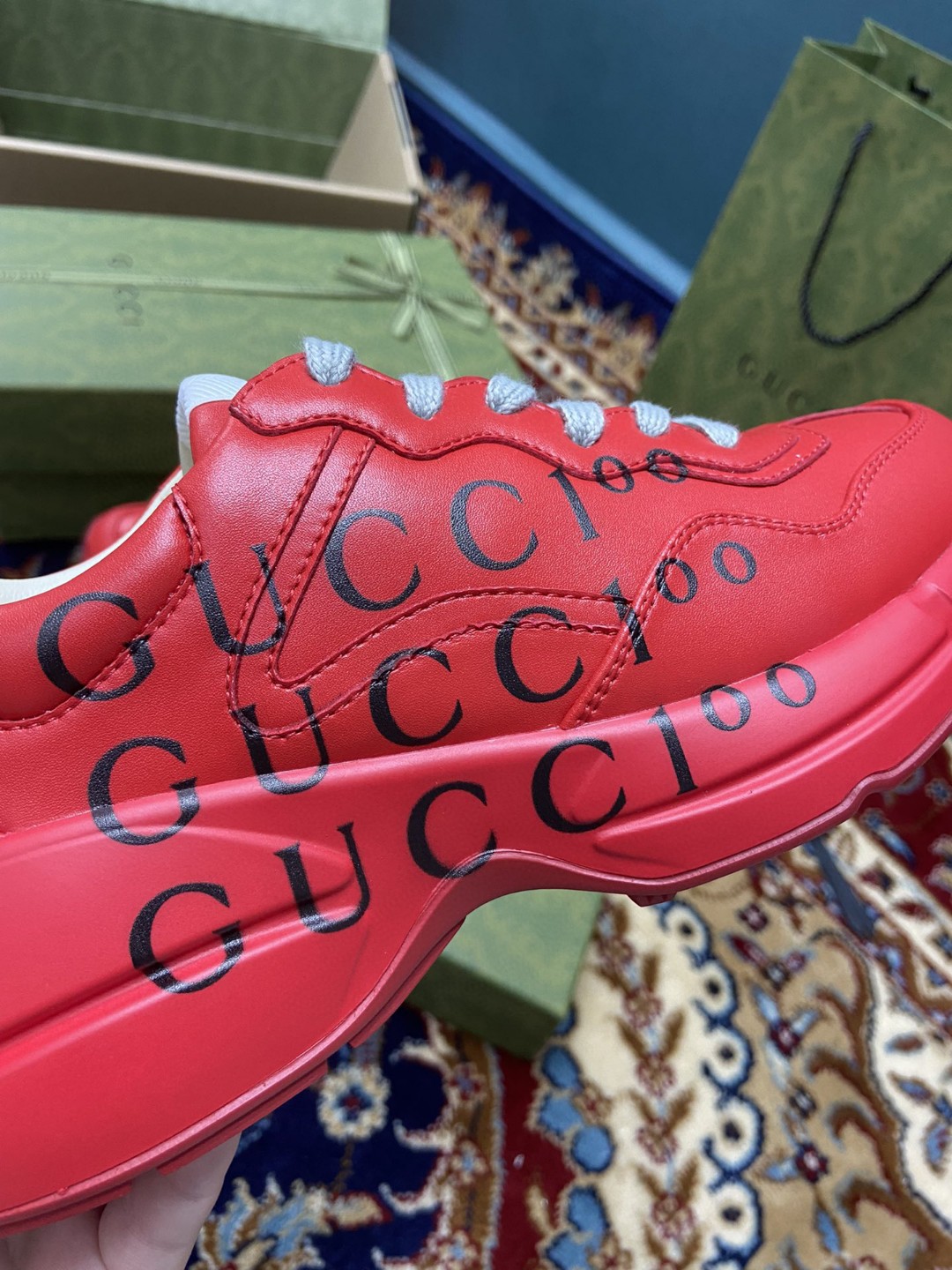 Gvc*1 Men’s 100 Rhyton Sneaker Red For Men 660938