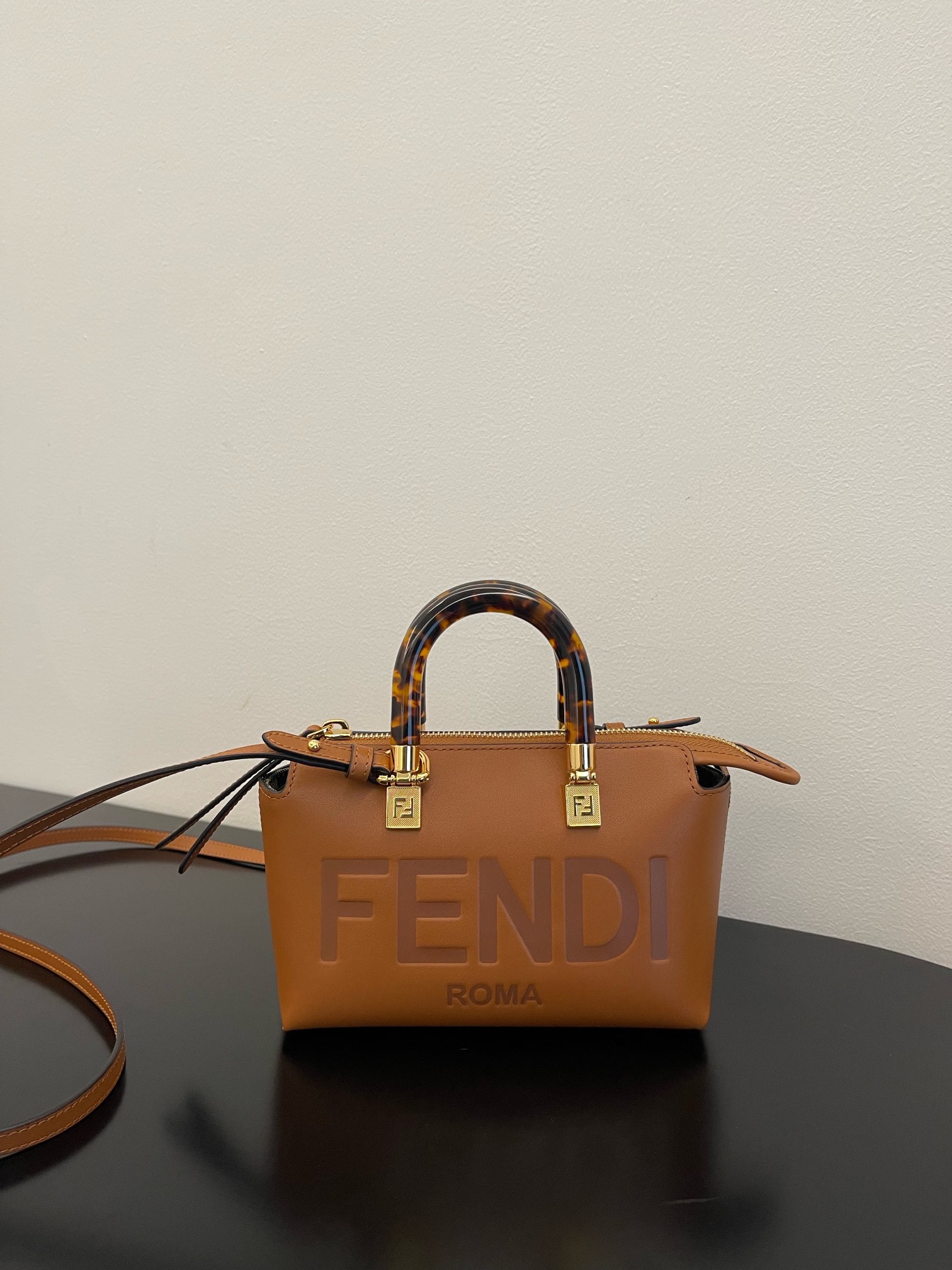 F**di By The Way Brown Mini Bag For Women 20.5cm/8.1in 8BS067 ABVL F0NYJ