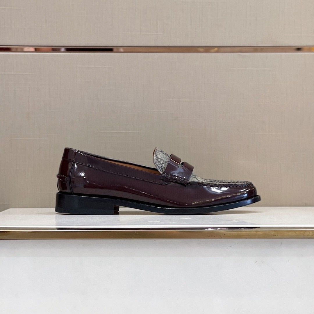 Gvc*1 Men’s GG Loafers Horsebit Brown And Beige For Men 699501