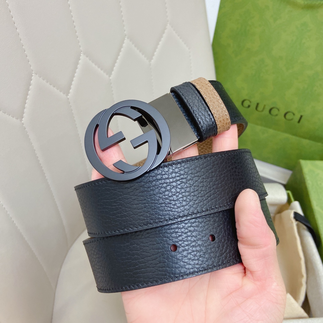 Gvc*1 GG Marmont Reversible Belt Black