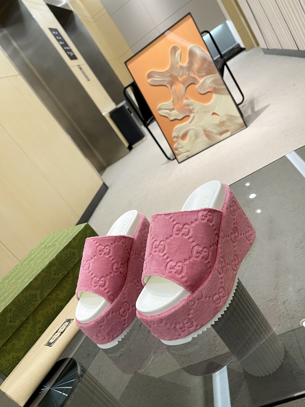 Gvc*1 Women’s GG Platform Sandal Pink For Women GG