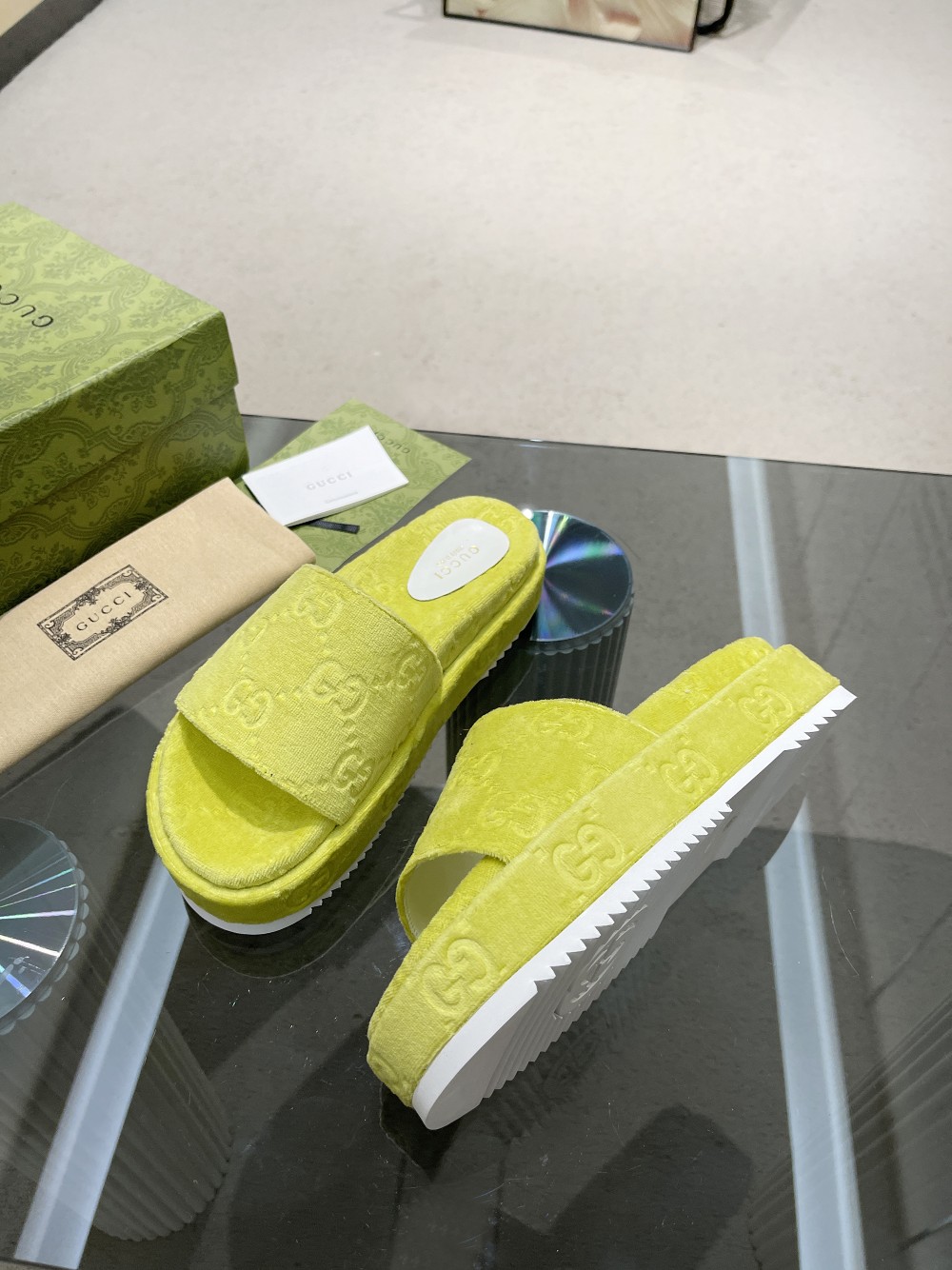 Gvc*1 Women’s GG Platform Sandal Yellow For Women GG