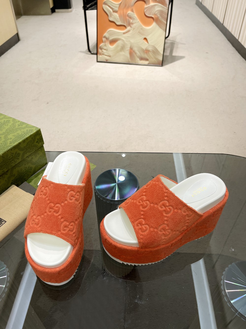 Gvc*1 Women’s GG Platform Sandal Orange For Women GG