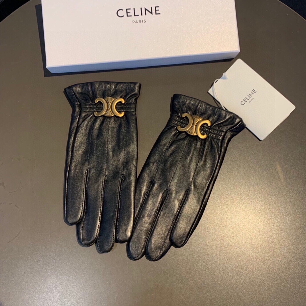 Ce1i*e Triomphe Gloves In Black