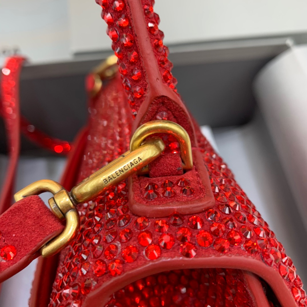 Ba1en*iaga Hourglass Small Handbag In Red, For Women, Women’s Bags 9in/23cm