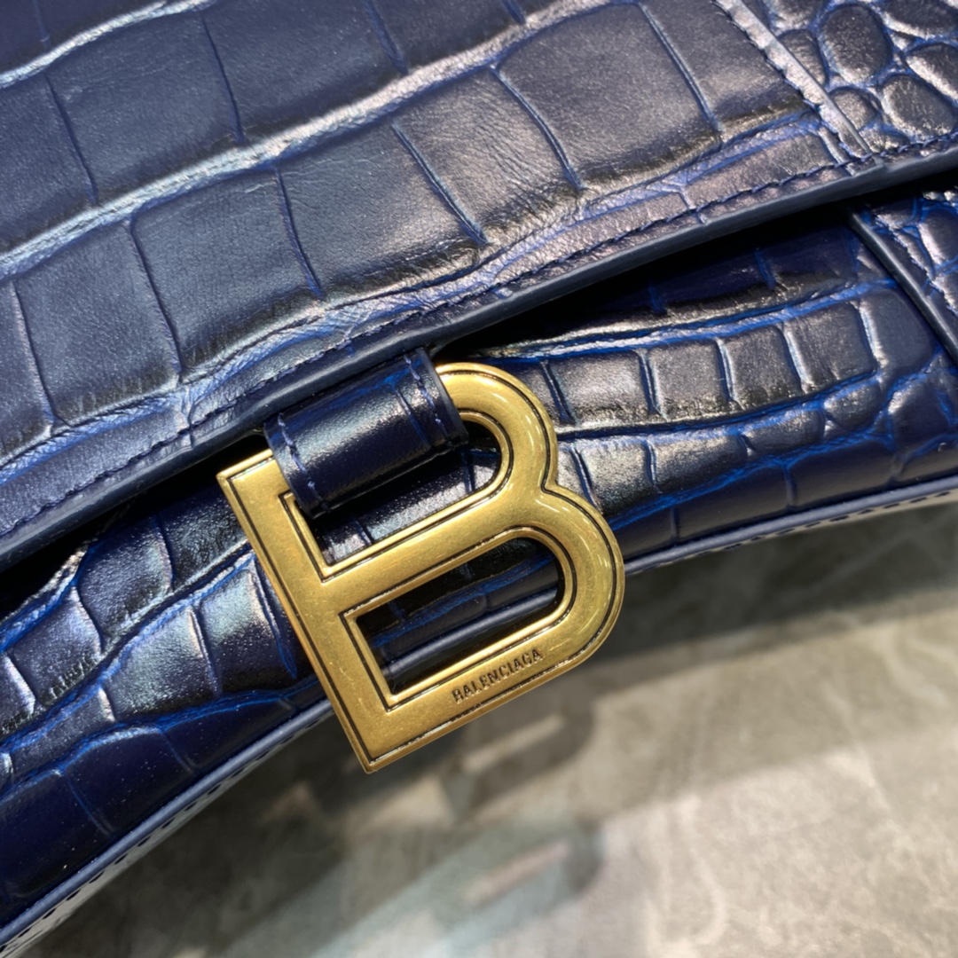 Ba1en*iaga Hourglass Small Handbag In Dark Blue, For Women, Women’s Bags 9in/23cm 5935461LRGM4611