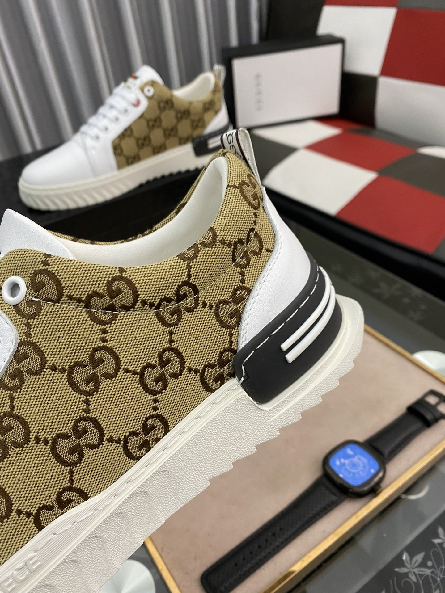 Gvc*1 Men’s GG Ace Sneaker Yellow And White For Men