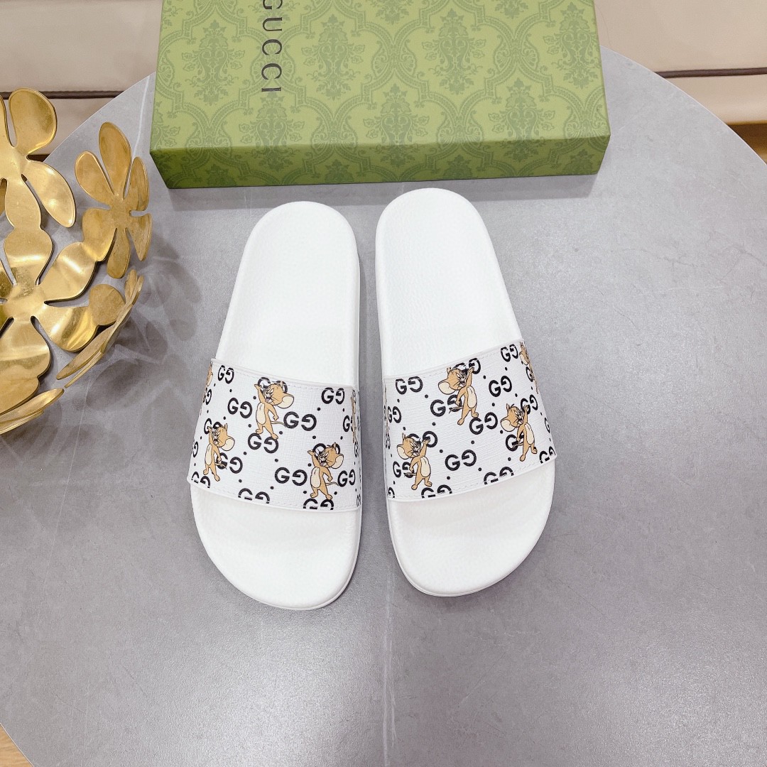 Gvc*1 Men’s Jerry Print Slide Sandal White For Men 681867