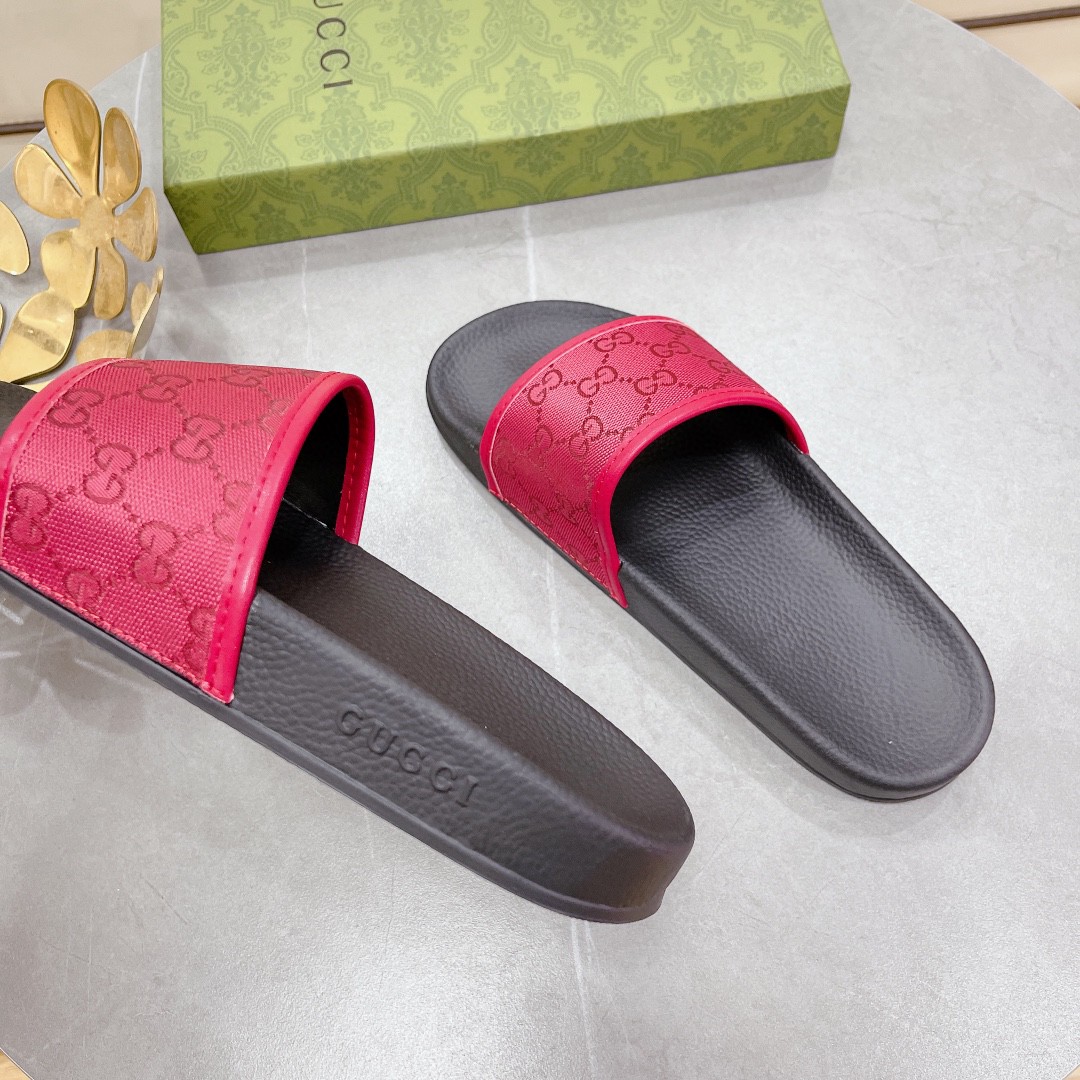 Gvc*1 Women’s GG Slide Sandal Red For Women 407345