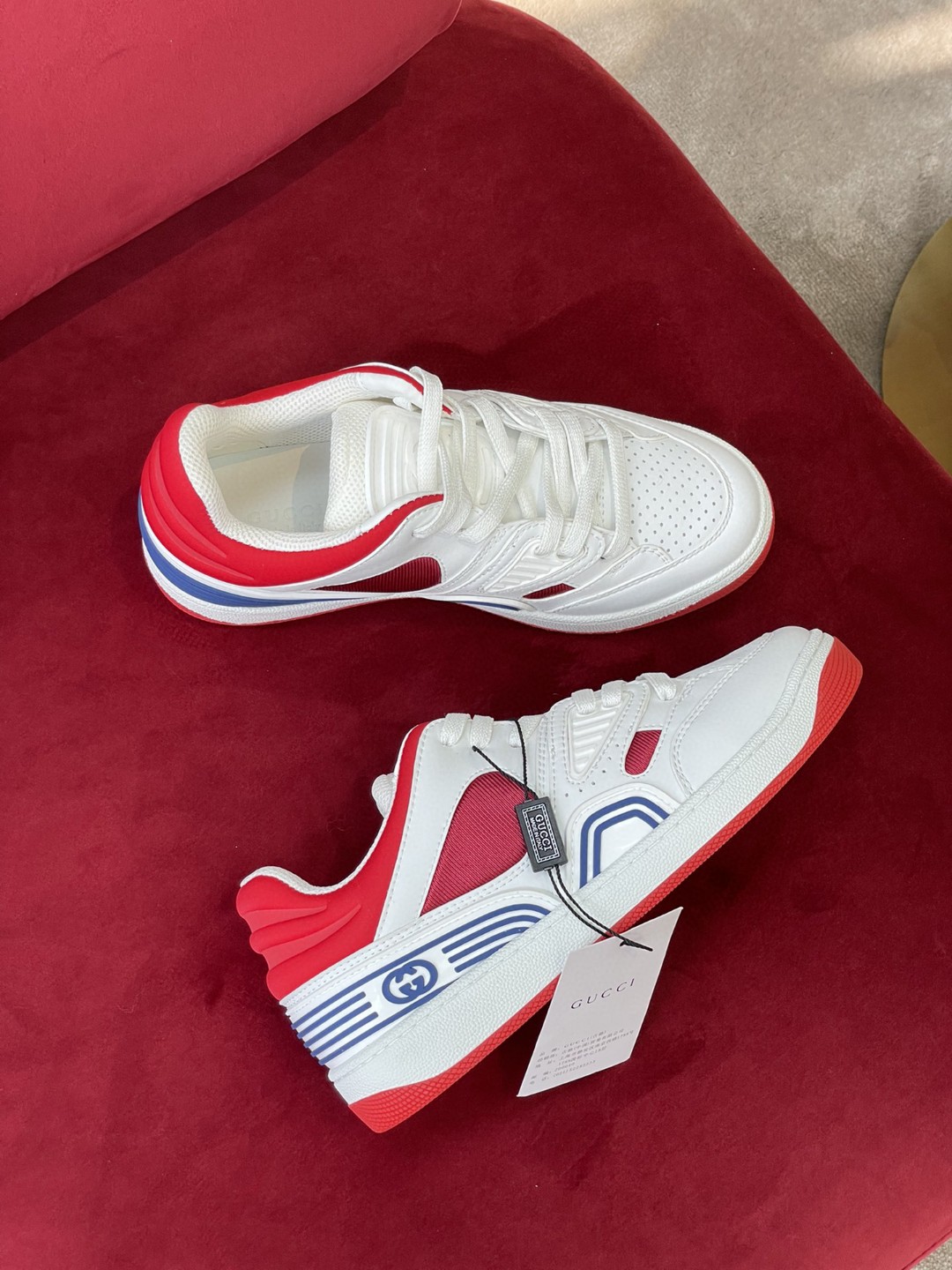 Gvc*1 Men’s Sneaker Gvc*1 Basket Donna White Red Demetra For Men ‎697882 2SHJ0 9090