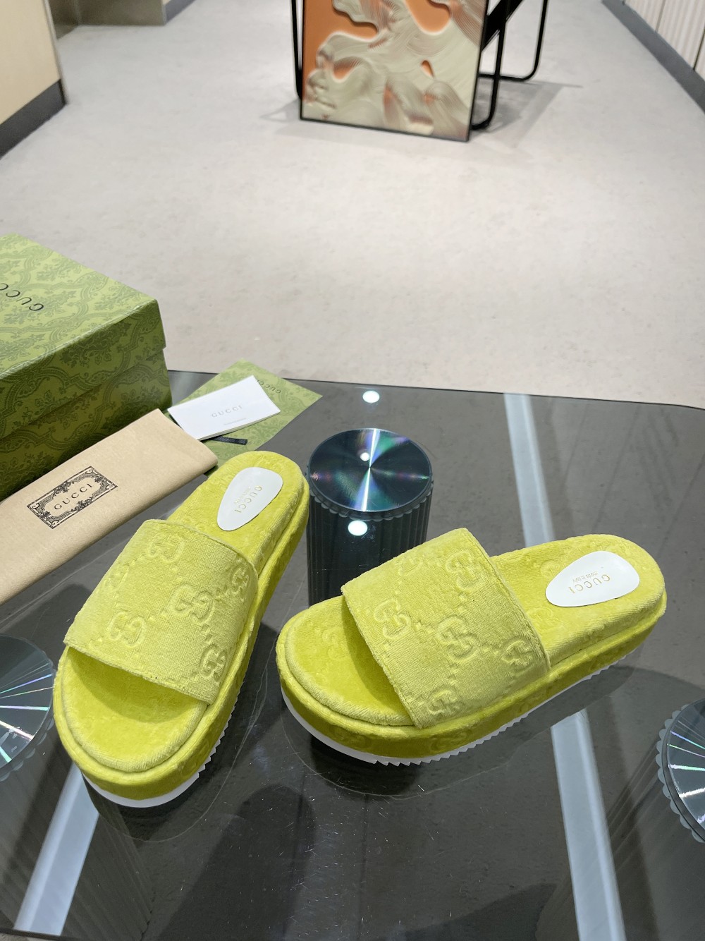 Gvc*1 Women’s GG Platform Sandal Yellow For Women GG