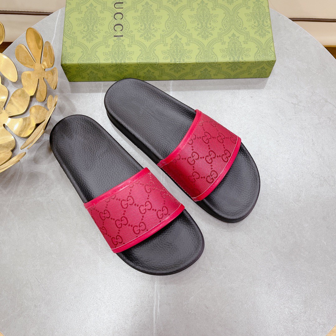 Gvc*1 Women’s GG Slide Sandal Red For Women 407345