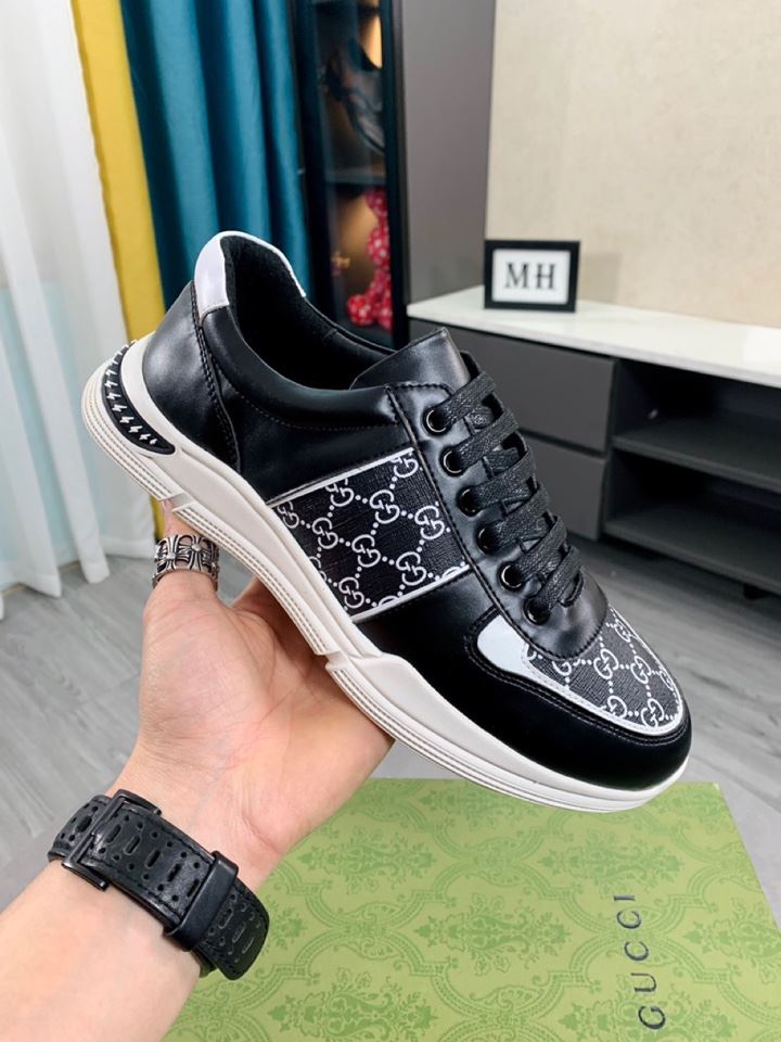 Gvc*1 Men’s GG Embossed Sneaker Chucky With Stripes Black And White For Men