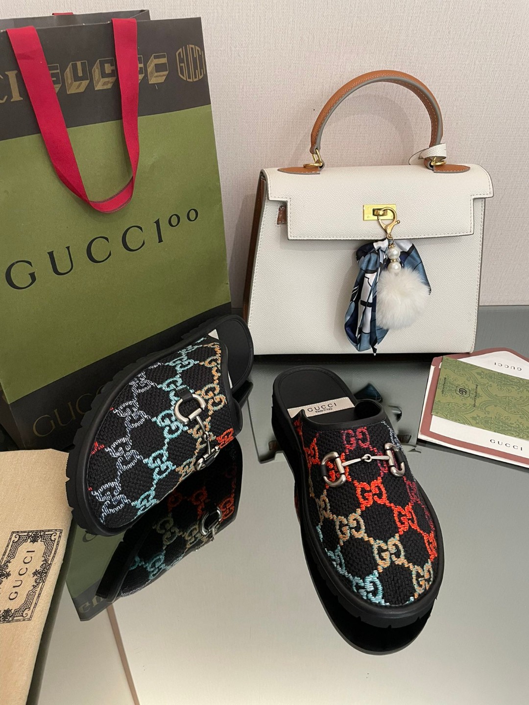 Gvc*1 Men’s GG Slipper With Horsebit Black For Men GG Shoes 694249