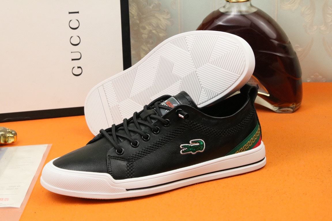 Gvc*1 Men’s Sneaker Loafer With Embroidered Crocodile Black For Men