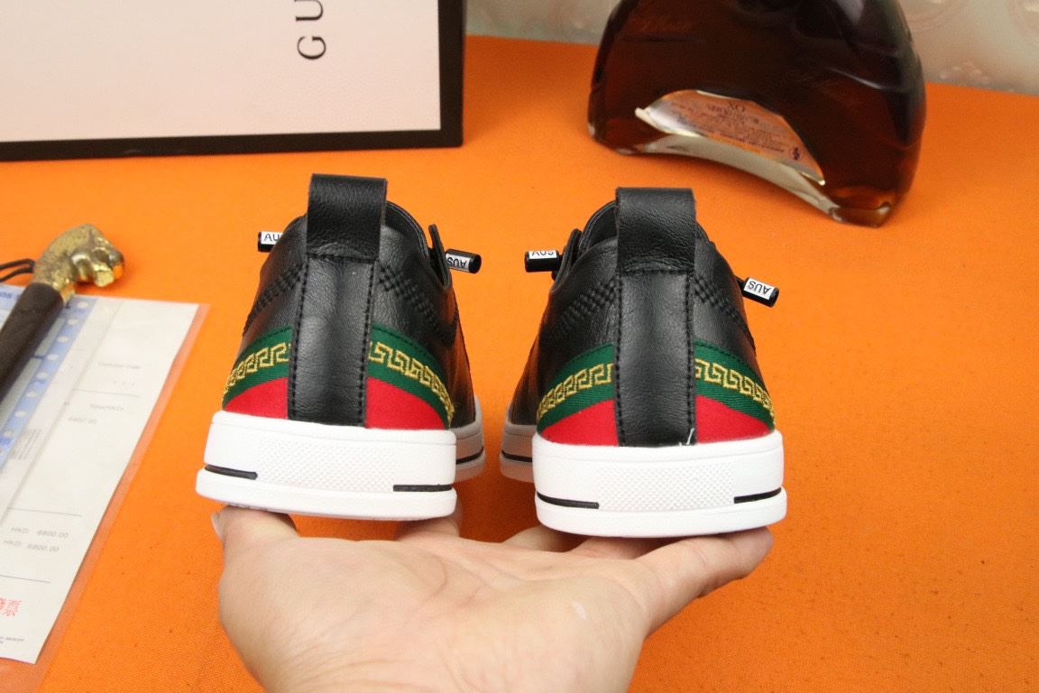 Gvc*1 Men’s Sneaker Loafer With Embroidered Crocodile Black For Men