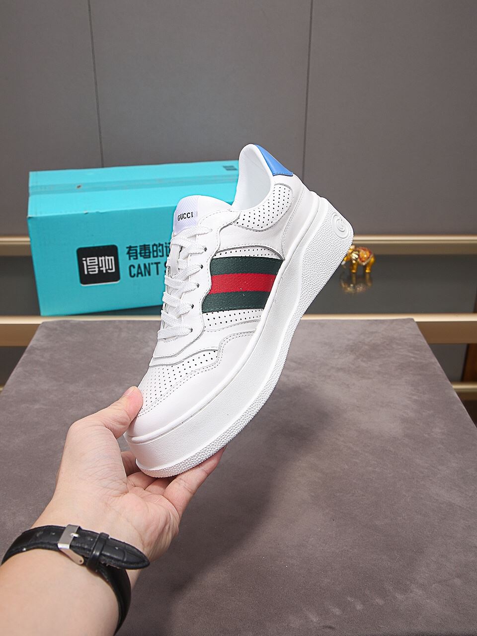 Gvc*1 Men’s Sneaker With Web White For Men ‎669698 UPG10 9060