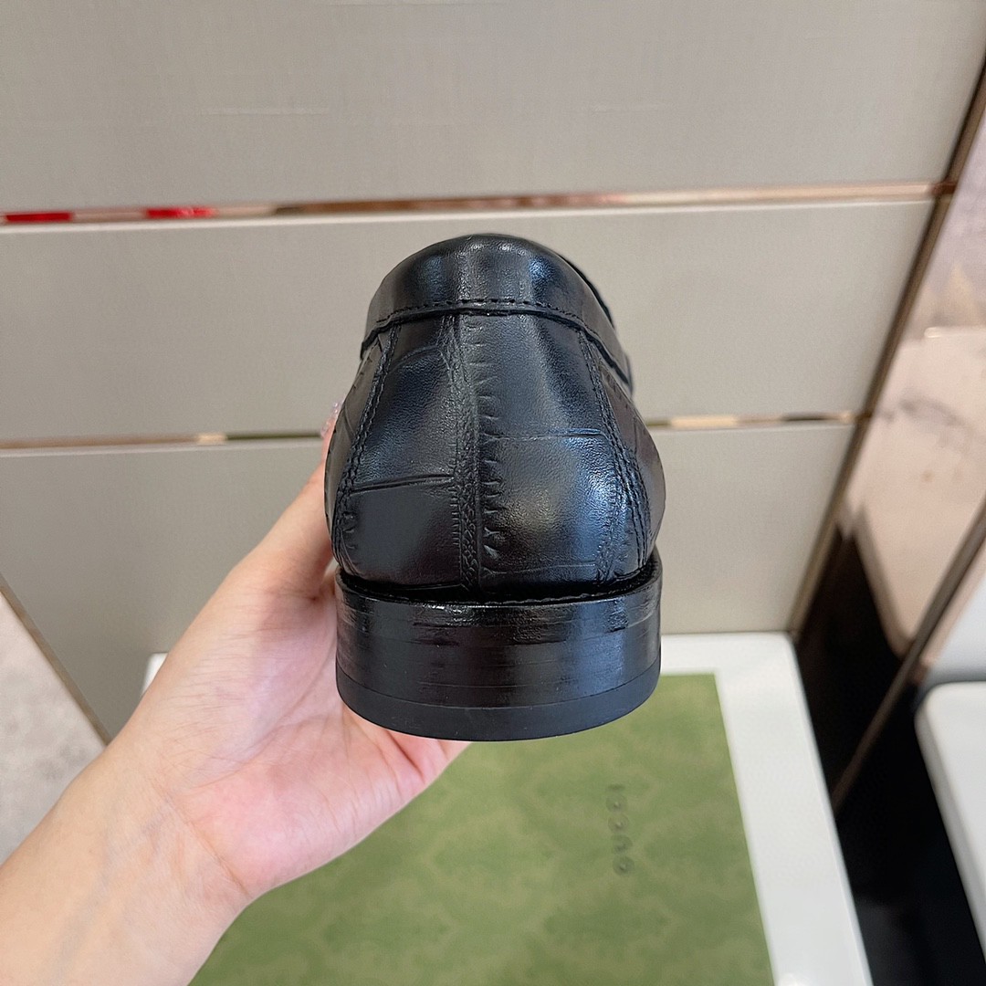 Gvc*1 Men’s 1953 Horsebit Crocodile Loafer Black For Men 644724