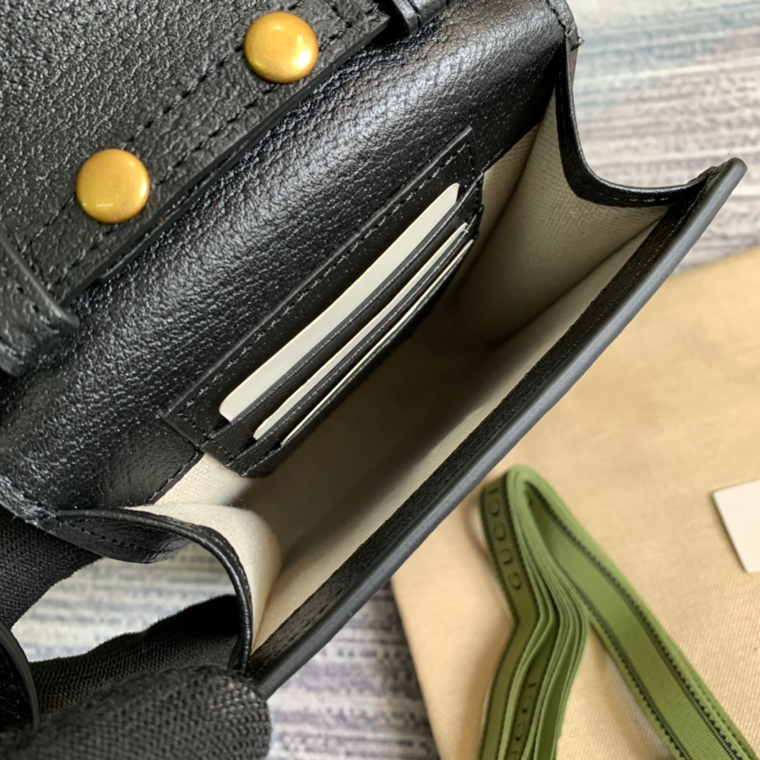 Gvc*1 Mini Bag With Double G Black For Men 7.1in/18cm GG