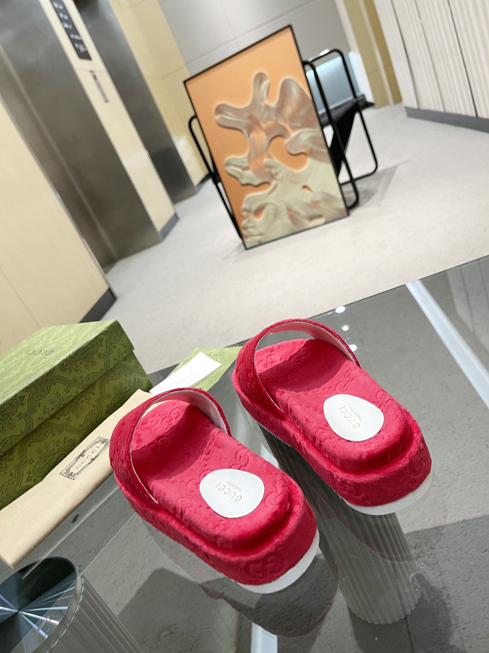 Gvc*1 Women’s GG Platform Sandal Red For Women GG