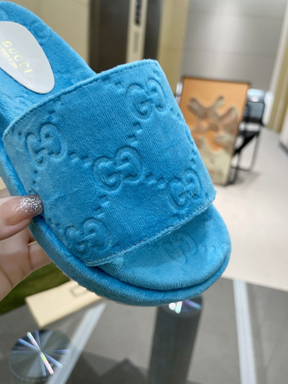 Gvc*1 Women’s GG Platform Sandal Blue For Women GG