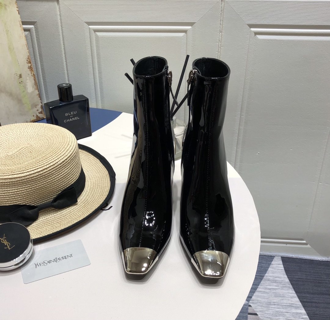 Sa1nt Lau*nt Women’s Marita Square Toe Stiletto Ankle Boots Black For Women Y51