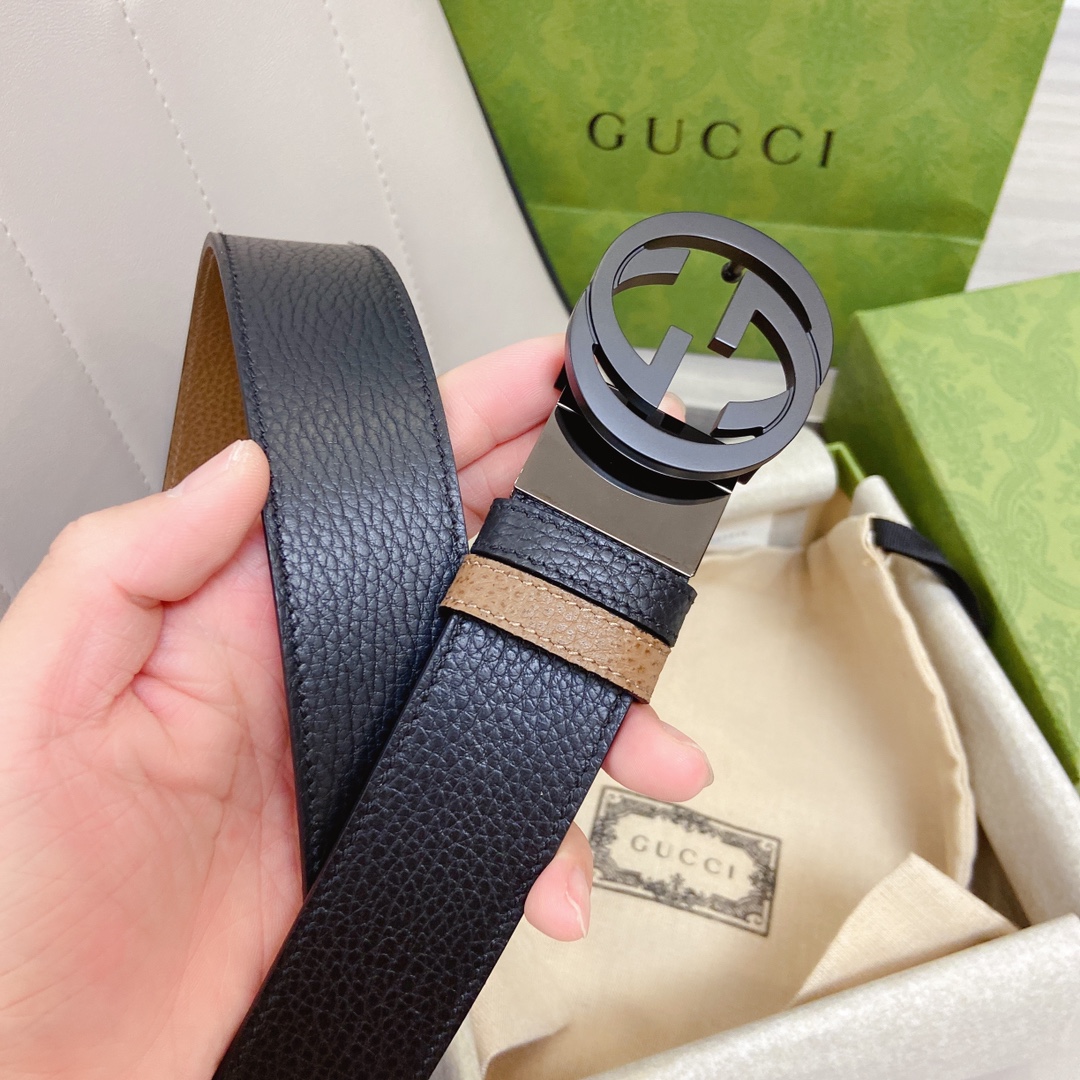 Gvc*1 GG Marmont Reversible Belt Black