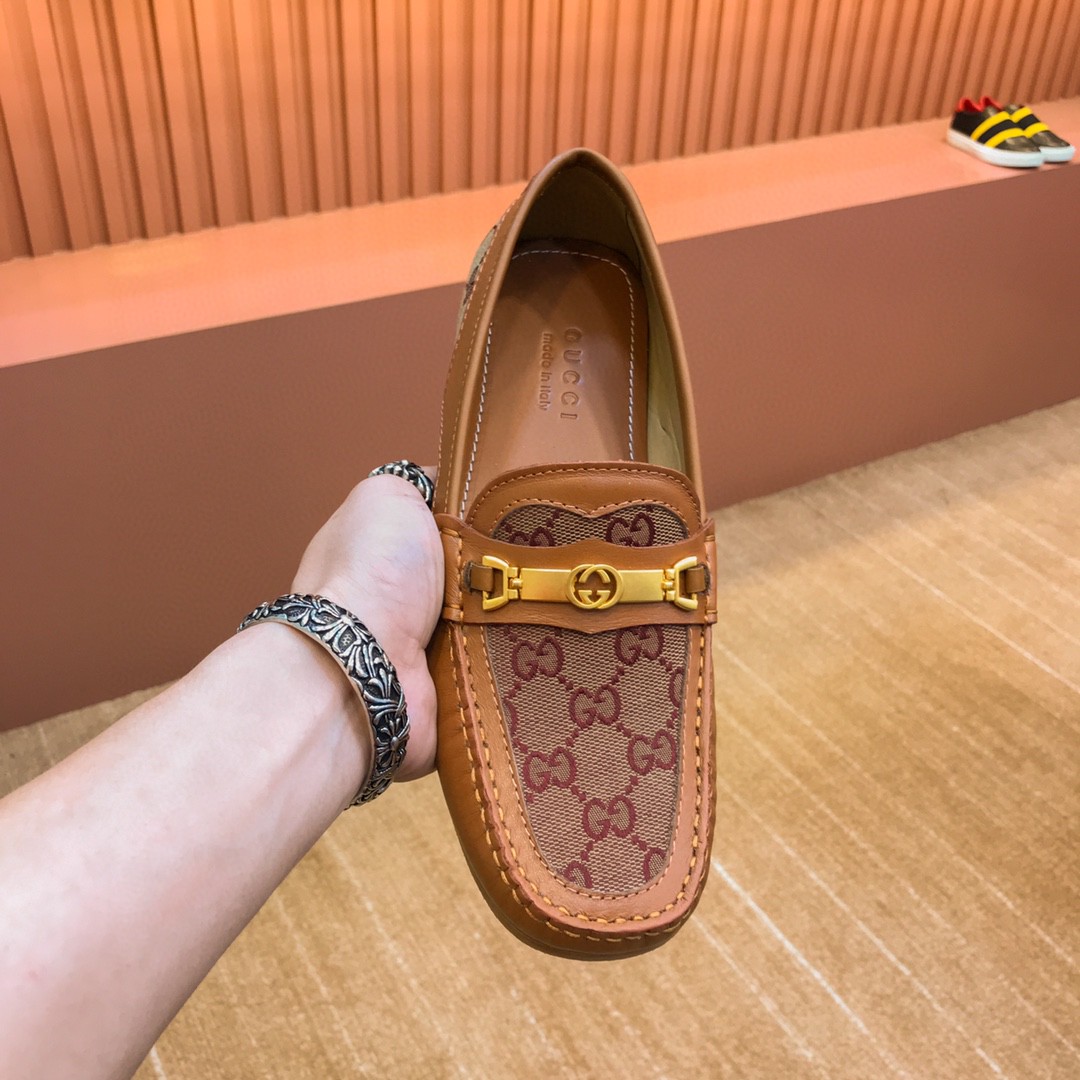 Gvc*1 Men’s Loafer With Interlocking GG Horsebit In Brown For Men 655519 1XO20 2872
