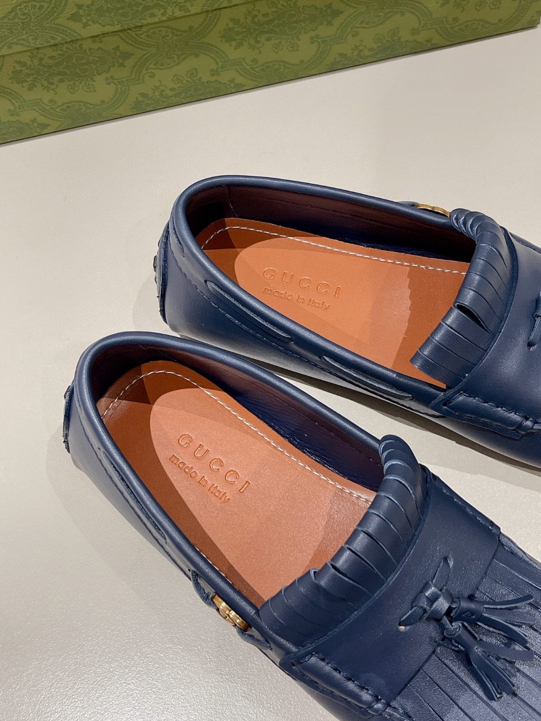 Gvc*1 Men’s Loafer With Driver Interlocking G Blue For Men 624699