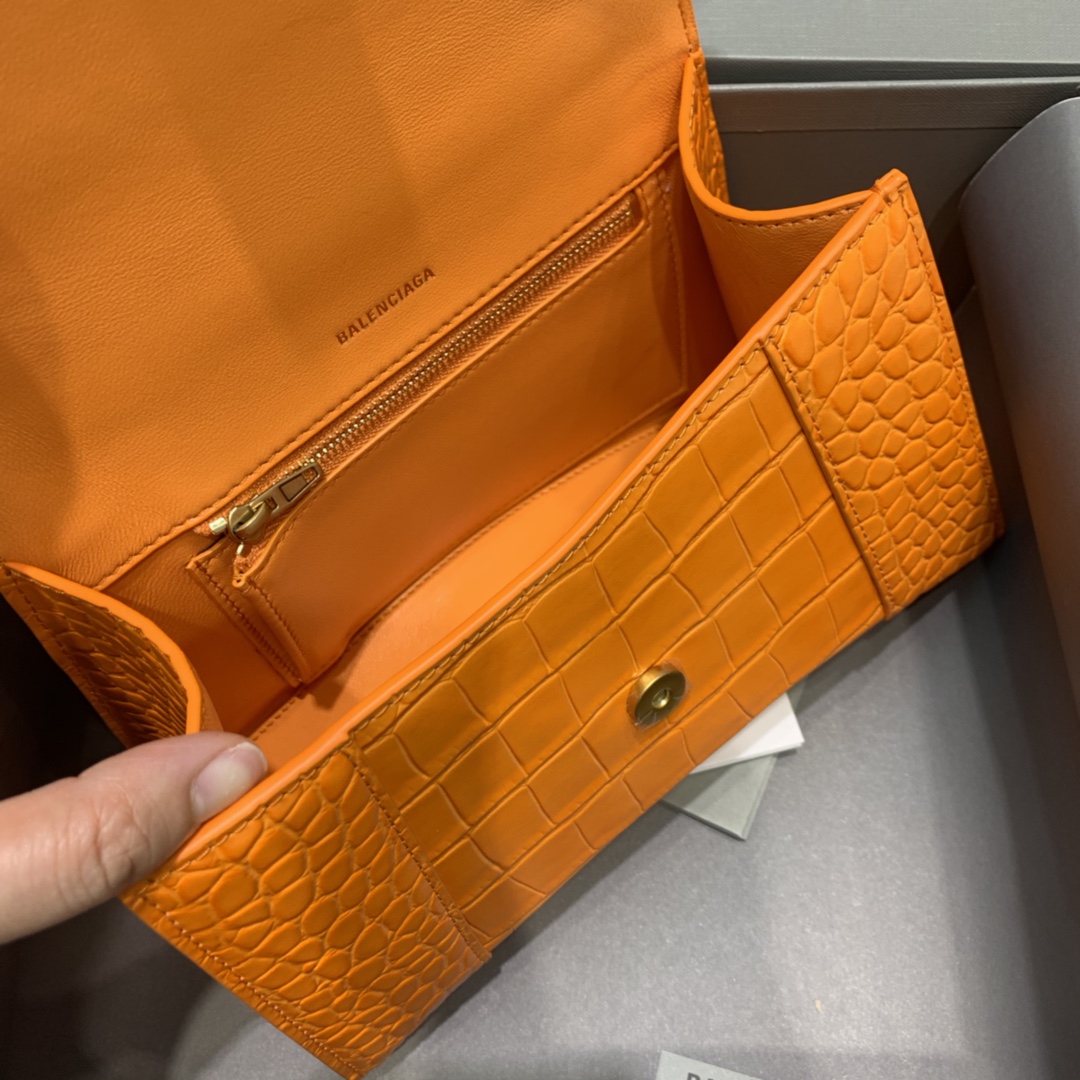 Ba1en*iaga Hourglass Small Handbag In Orange, For Women, Women’s Bags 9in/23cm